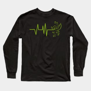 Green Heartbeat Ends In Plants - Vegetarism - Go Vegan Long Sleeve T-Shirt